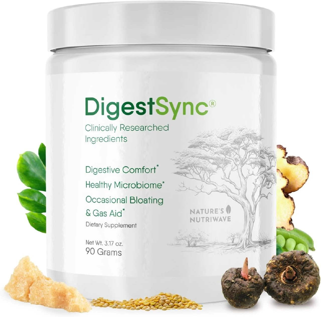 DigestSync Natural Powder, 1-Month Supply, Gut Health and Digestive Support for Men & Women | Supplenation