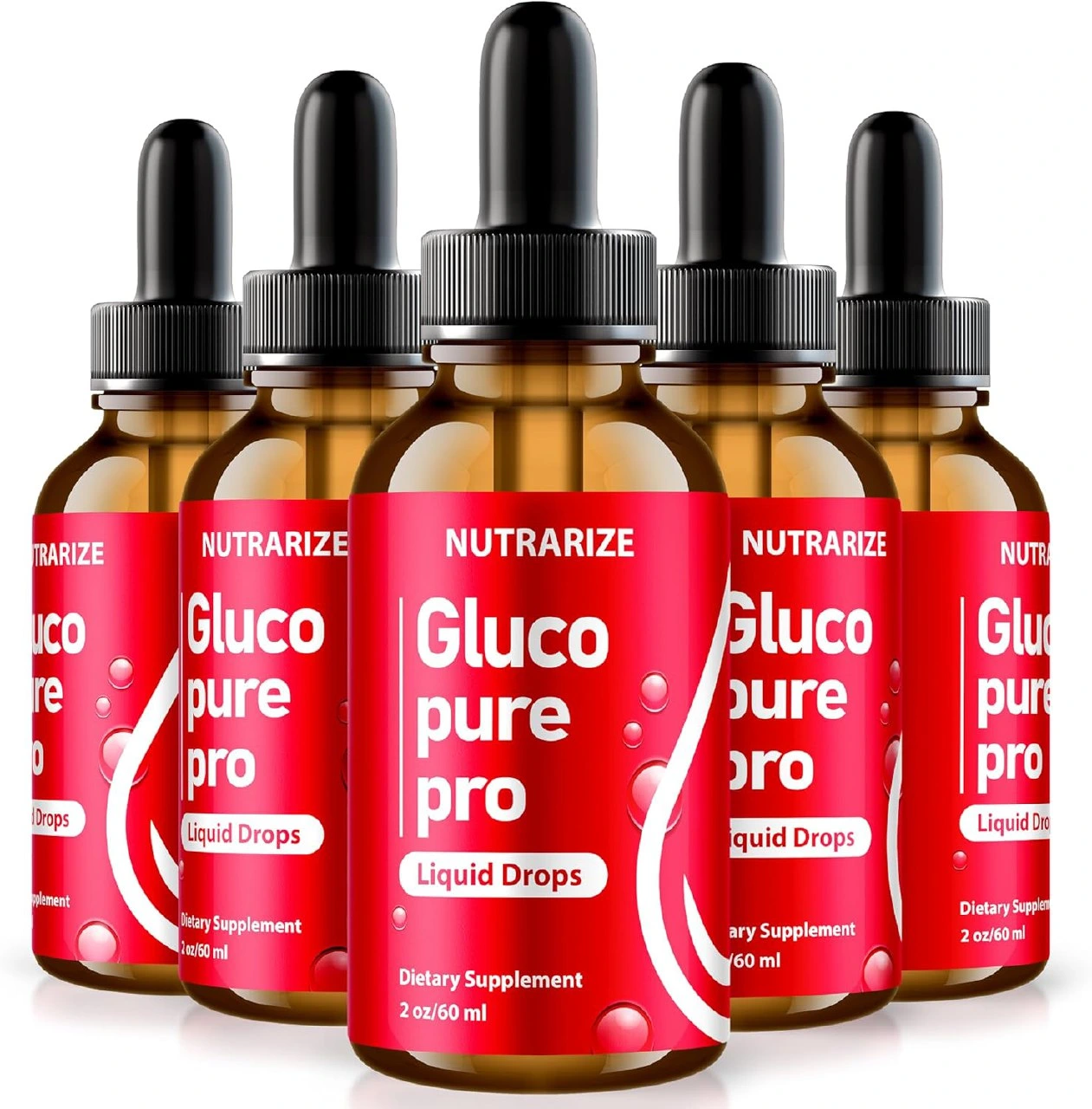 Glucopure Drops, 5-Pack, 150 Servings, Supports Stable Levels and Overall Health | Supplenation