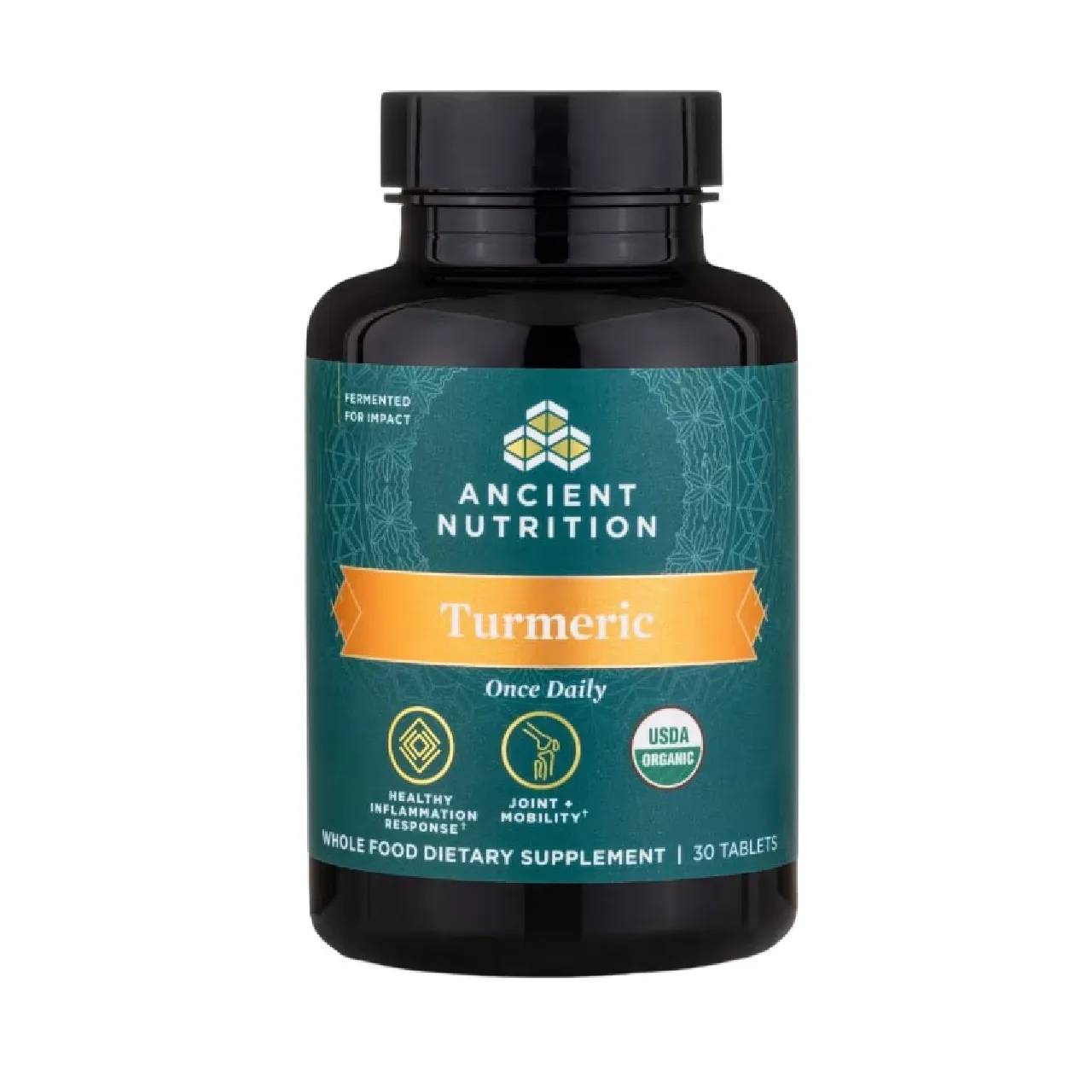 Ancient Nutrition Turmeric Capsules, 30 Tablets, Joint Support, Gluten-Free | Supplenation