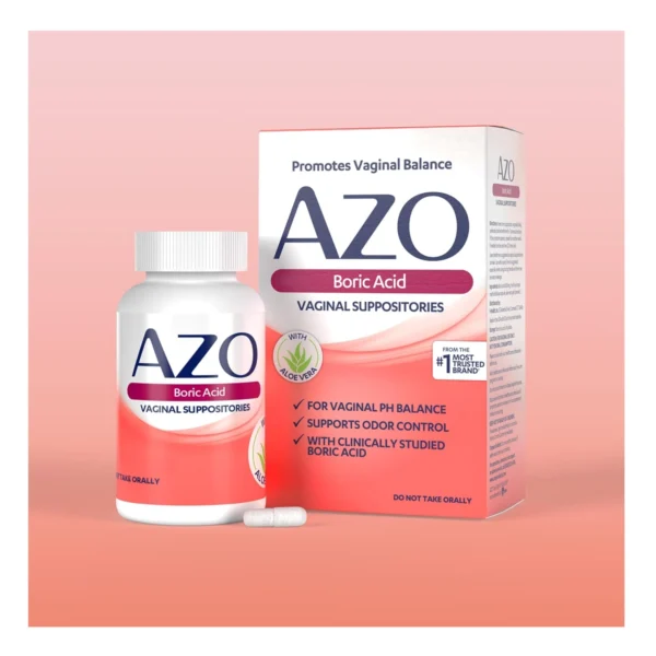 AZO Boric Acid Suppositories, 30 Count, Odor Control & Vaginal pH Balance - Image 4
