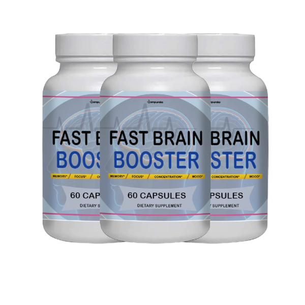 Fast Brain Booster Capsules, 30-Day Supply, Supports Memory, Focus, and Cognitive Function