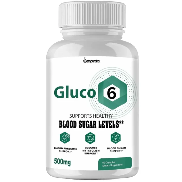 Gluco6 Advanced Formula, 1 Pack, 30-Day Supply, Supports Blood Sugar Levels