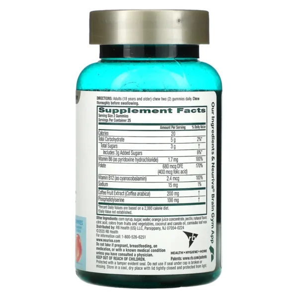 NEURIVA Plus Gummies, 50ct, Strawberry Flavor, Memory and Cognitive Function Support - Image 3