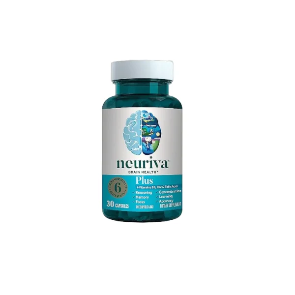 NEURIVA Plus, 30 Capsules, Memory and Focus, Cognitive Vitamins B6 & B12 - Image 3