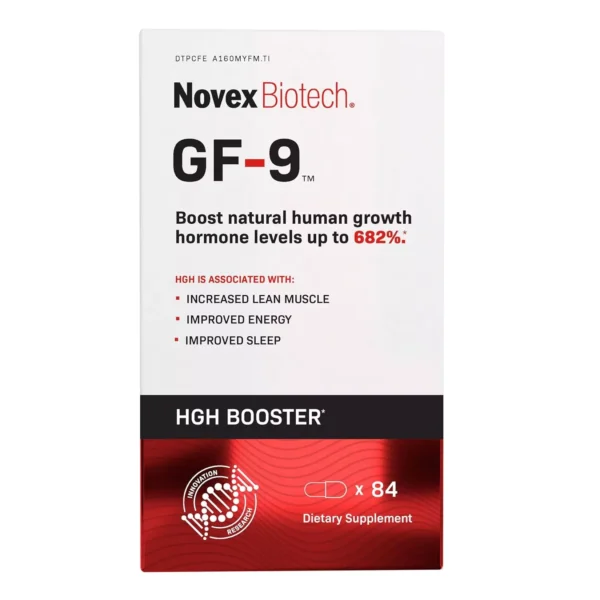 Testrovax Novex Biotech GF-9 – 84 Ct, HGH Boosting Supplement for Energy & Endurance