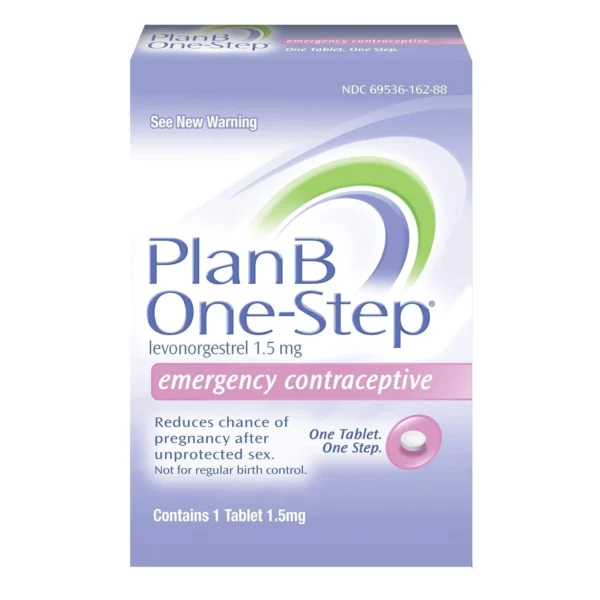 Plan B One-Step, 1 Tablet, Emergency Contraceptive 1.5 mg