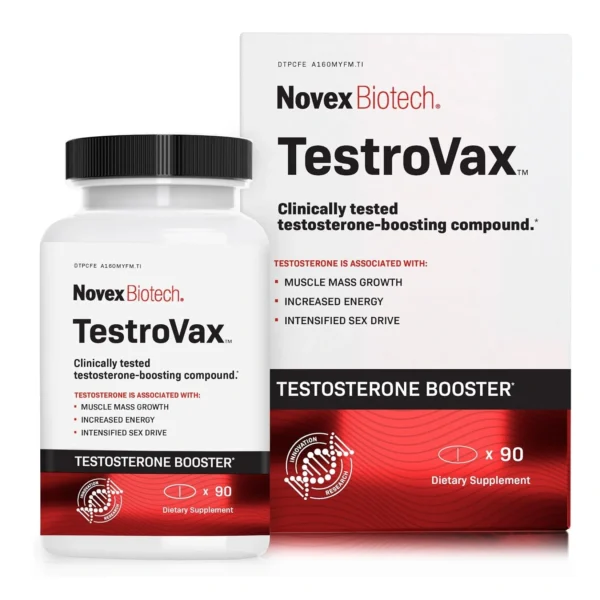 Testrovax – 90 Count, 2700mg Testosterone Booster for Men