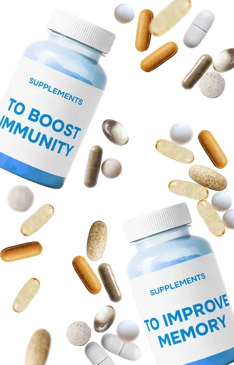 supplements bottles hero