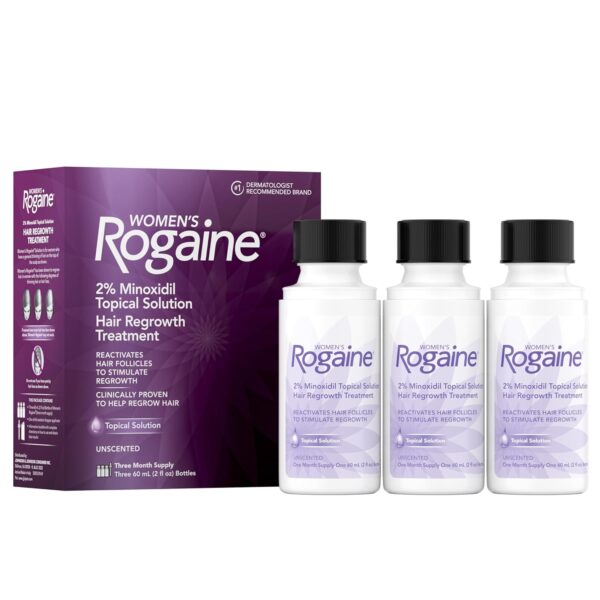 Women’s Rogaine 2% Minoxidil Hair Regrowth Treatment – 3-Month Supply