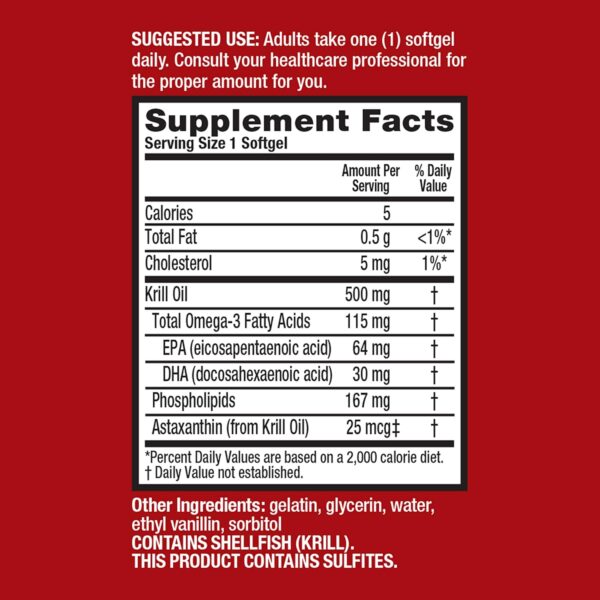 MegaRed Superior Omega-3 Krill Oil Extra Strength  - 40 Softgels - Image 2