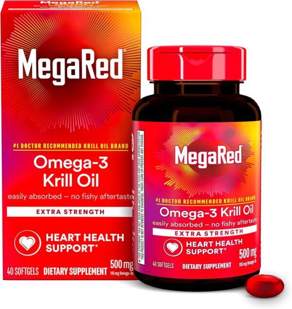 MegaRed Superior Omega-3 Krill Oil Extra Strength  - 40 Softgels