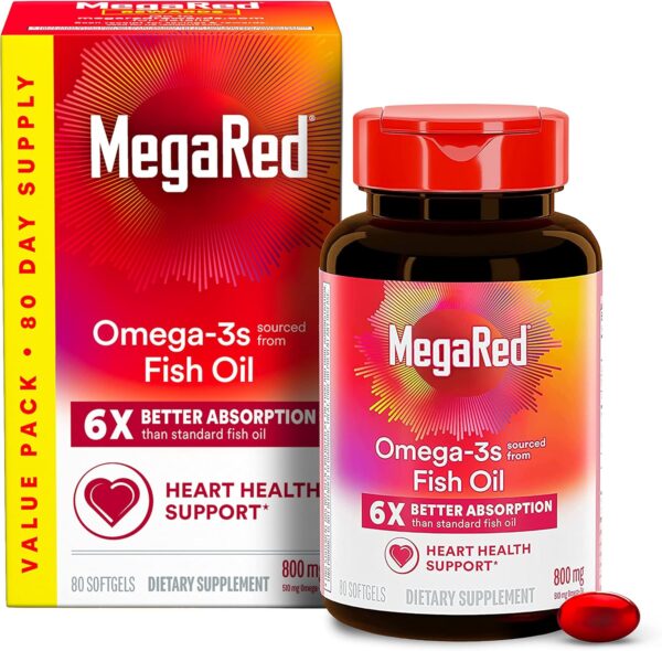 Omega-3 Fish Oil with 6x Better Absorption – 80 Softgels
