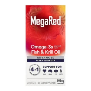 MegaRed Advanced Ultra Strength Omega-3 Fish and Krill Oil 40 Softgels main photo