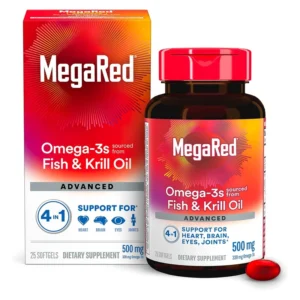 MegaRed Omega-3 Fish and Krill Oil Advanced 500mg 25 Softgels main photo