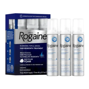 Men’s Rogaine Foam Hair Regrowth Treatment – 3-Month Supply