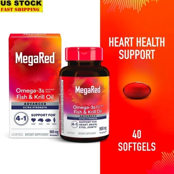 Omega-3 Fish & Krill Oil Advanced – 500 mg - 40 Softgels