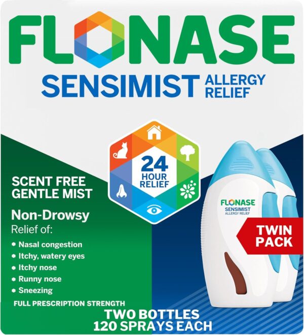 FLONASE Sensimist 120 Spray Count – Fast-Acting Allergy Relief- 2-Pack