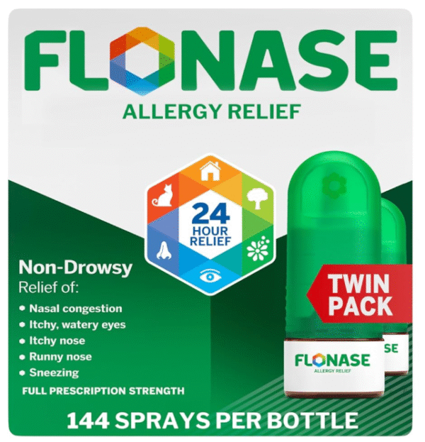 FLONASE 144 ct Allergy Nasal Sprays – 24-Hour Relief - 2-Pack
