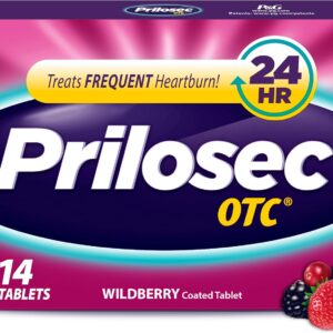 Prilosec OTC Wildberry 20mg Tablets – 14 Count, 24-Hour Heartburn Relief