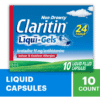 Claritin Liqui-Gels 10 Capsules – 24-Hour Seasonal Allergy Symptom Relief