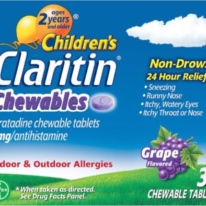 Claritin Chewables for Kids Grape 30ct – 24-Hour Relief