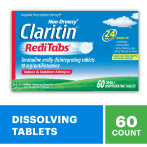 Claritin RediTabs 60ct – Fast-Melting, Non-Drowsy Allergy Relief Tablets