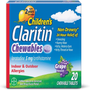 Claritin Chewables Grape 20ct – 24-Hour Relief