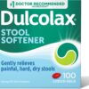 Dulcolax Stool Softener Gentle Relief Liquid Gels, 100 Count