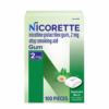 Nicorette Nicotine Gum Spearmint Burst 2mg, 100 Count