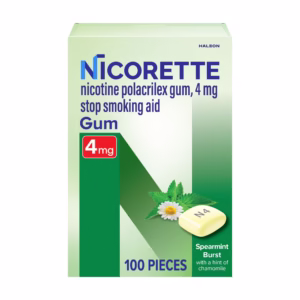 Nicorette Nicotine Gum Spearmint Burst 4mg, 100 Count