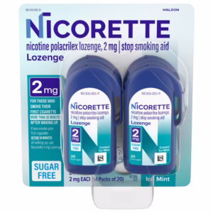Nicorette Nicotine Lozenge Ice Mint 2mg, 80 Count