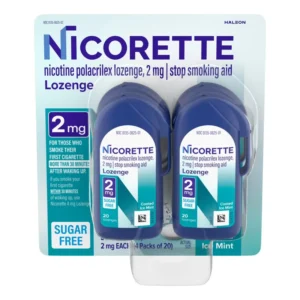 Nicorette nicotine lozenge ice mint 2mg 80 count main photo