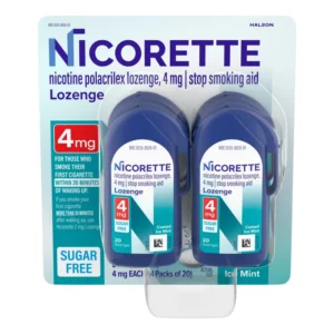 Nicorette nicotine lozenge ice mint 4mg 80 count main photo