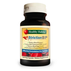 Striction BP blood pressure and heart health support supplement bottle main photo