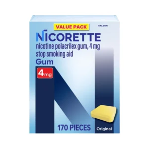 nicorette original 4mg nicotine gum 170ct stop smoking aid main photo