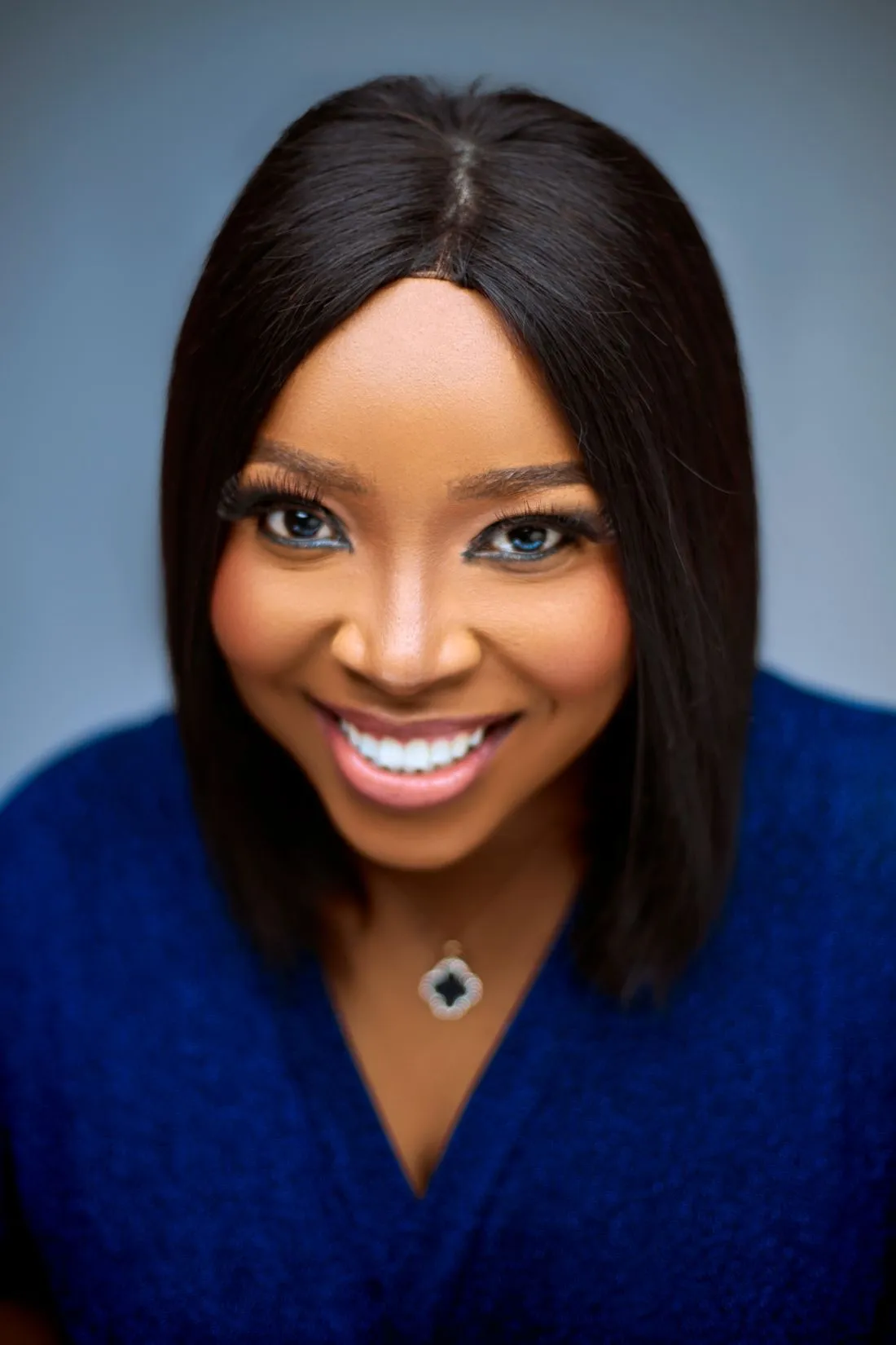 Woman with a bright white smile after teeth whitening