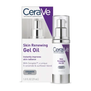cerave skin renewing gel oil with 5 ceramides and sunflower oil 1 fl oz hydrating face oil for radiant skin main photo