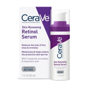 cerave skin renewing retinol serum with niacinamide hyaluronic acid and ceramides 1 fl oz anti-aging face serum main photo