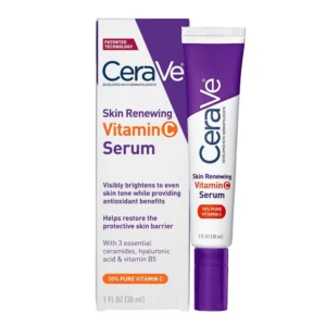 cerave skin renewing vitamin c serum with 10 percent pure vitamin c ceramides and hyaluronic acid 1 fl oz brightening face serum main photo